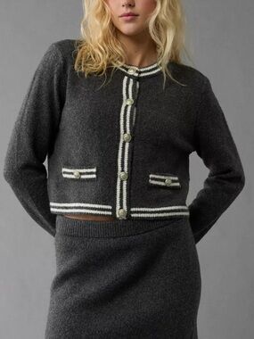 American Eagle Whoa So Soft Crewneck Cardigan